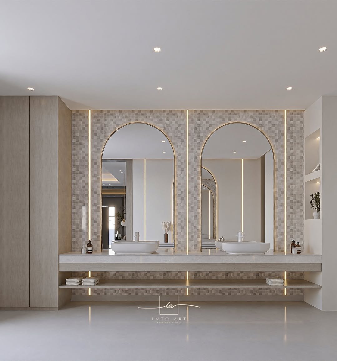 مرايا جدران درج داخلي الجبيل