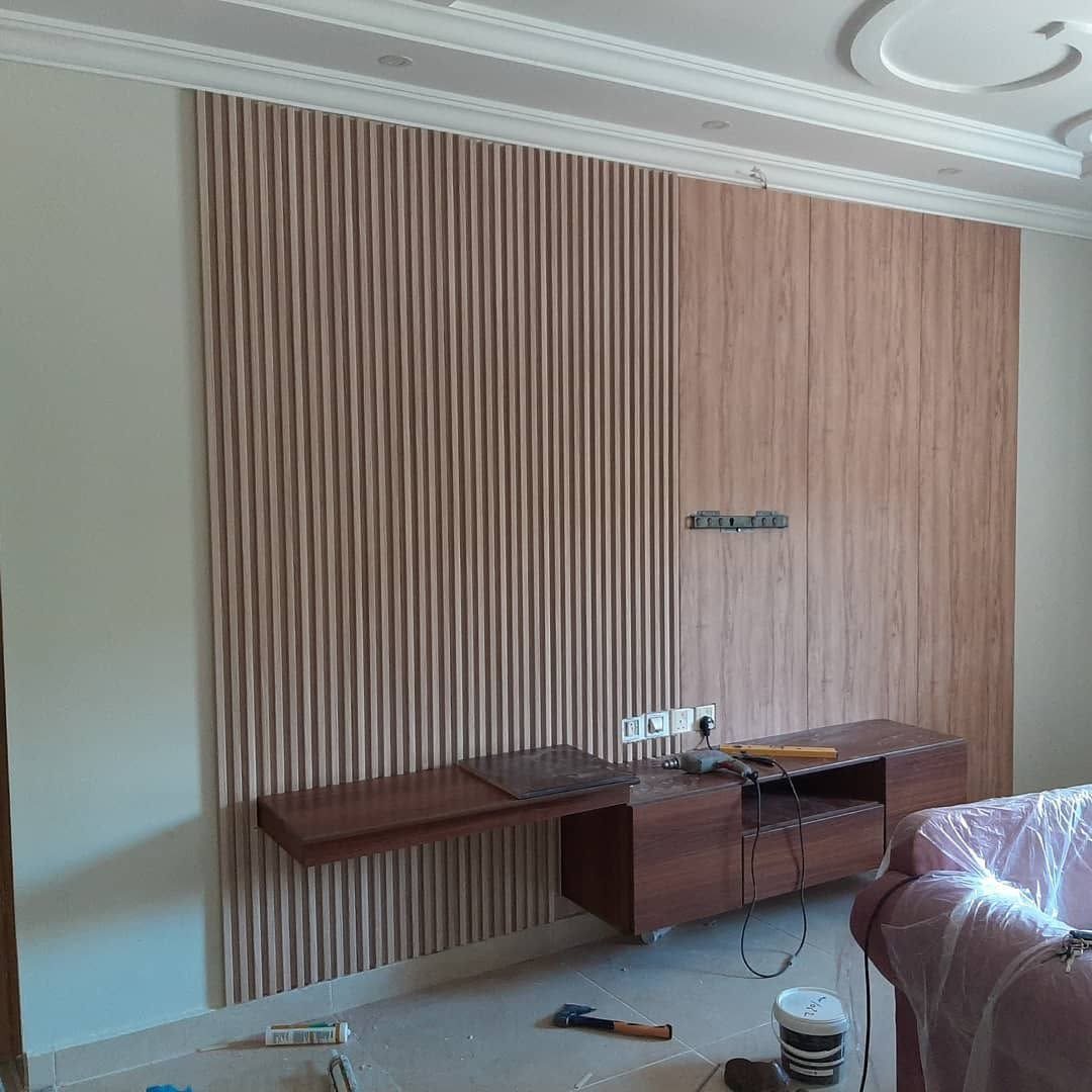 بديل خشب مع استيل ذهبي شاشات الدمام